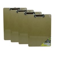 8x Klemborden / clipboards A4 hout met papierklem 23 x 23 cm      - - thumbnail