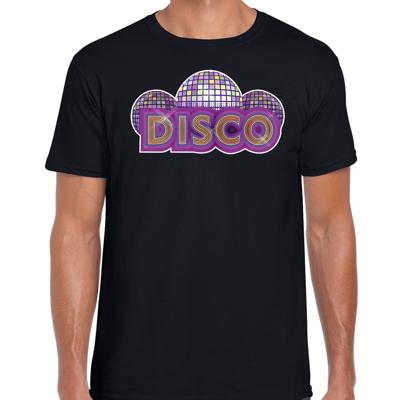 Disco feestkleding t-shirt - zwart - voor heren - Seventies - Eighties party - verkleedkleding Disco feestkleding t-shirt - zwart - voor heren - Seventies - Eighties party - verkleedkleding