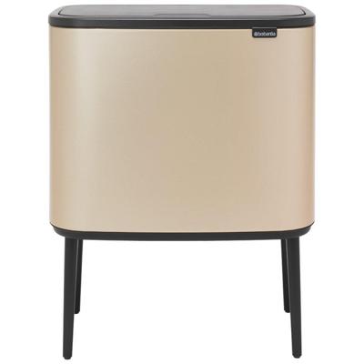 Brabantia Bo Touch Bin Afvalemmer - 11+23 liter - 2 kunststof binnenemmers - metallic gold 304620