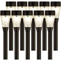 Lumineo Jive solar verlichting - 10x - buitenlamp/tuinlamp - LED - 32 cm