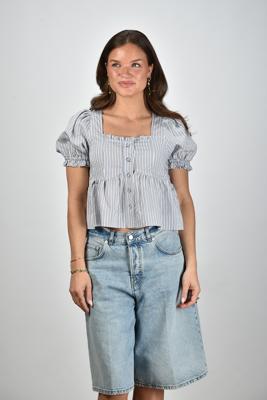 Ganni blouse W0311 soft chambray