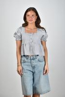 Ganni blouse W0311 soft chambray