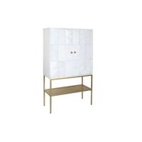 Dressoir DKD Home Decor Wit Gouden Metaal Mangohout 91 x 44 x 152 cm