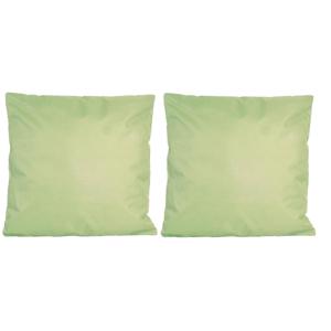 4x Bank/sier kussens voor binnen en buiten in de kleur mint groen 45 x 45 cm