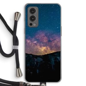 Travel to space: OnePlus Nord 2 5G Transparant Hoesje met koord