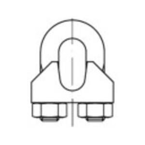 Kabelklem 13 mm M10 Staal Galvanisch verzinkt TOOLCRAFT 112509 10 stuk(s)