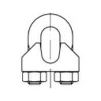 Kabelklem 13 mm M10 Staal Galvanisch verzinkt TOOLCRAFT 112509 10 stuk(s)