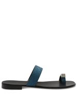 Giuseppe Zanotti sandales Bardack à effet peau de serpent - Bleu - thumbnail