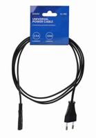 Savio CL-100 electriciteitssnoer Zwart 1,8 m IEC Type E (3.4 mm, 3.1 mm) IEC C7