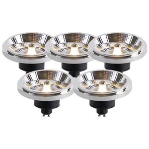 LUEDD Set van 5 GU10 dimbare LED lampen AR111 11W 810 lm 2700K