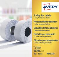 Avery YPLP1226 etiketten voor prijstang permanent, ft 12 x 26 mm, 15 000 etiketten, geel - thumbnail