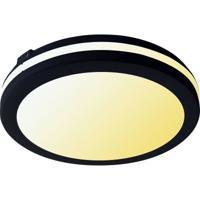 LED Plafondlamp - Kozolux Scarly - 30W 2700lm - Aanpasbare Lichtkleur 3in1 CCT - IP65 - Rond - Zwart