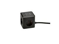 TRONIC Stekkerdoos met USB-aansluitingen (Zwart)