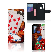 Motorola G8 Power Wallet Case met Pasjes Casino