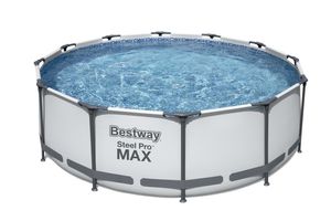 Bestway - Steel Pro MAX - Opzetzwembad inclusief filterpomp en zwembadtrap - 366x100 cm - Rond