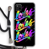 Loves: Pixel 4a Transparant Hoesje met koord