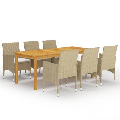 7-delige Tuinset beige