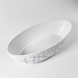 Vrijstaand bad Mondiaz Holm Design | 180x85 cm | Solid surface | Ovaal | Cale