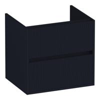 Brauer Adore Wavy - Onderkast - 60 cm - met 2 Softclose Lades Greeploos en 1 Sifon Uitsparing - Mat Zwart