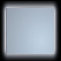 Spiegel Sanicare Q-Mirrors 70x70 cm Vierkant Met Rondom LED Cold White, Omlijsting Mat Zwart incl. ophangmateriaal Zonder Schakelaar Sanicare