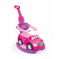 Dolu eenhoorn loopauto met duwstang roze - thumbnail