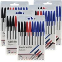Balpennen - 50x stuks - 3 kleuren - rood - zwart - blauw - pen