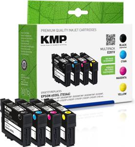 KMP Inktcartridge vervangt Epson 603XL, T03A6, T03A1, T03A2, T03A3, T03A4 Compatibel Combipack Zwart, Cyaan, Magenta, Geel E201V 1650,4005