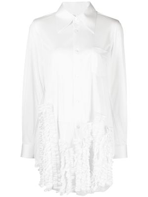 Comme Des Garçons t-shirt à volants - Blanc