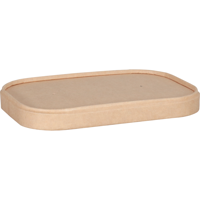 Depa Deksel | maaltijdcontainer | Karton + PP | 117x bruin | 300 stuks