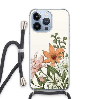 Floral bouquet: iPhone 13 Pro Transparant Hoesje met koord