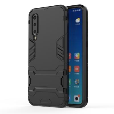 Schokbestendige PC + TPU Case voor Xiaomi mi 9 SE met houder (zwart)