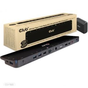 CLUB3D USB Gen1 Type-C Triple Display DP1.4 Alt mode Smart PD3.0 Charging Dock with 100 Watt Power S