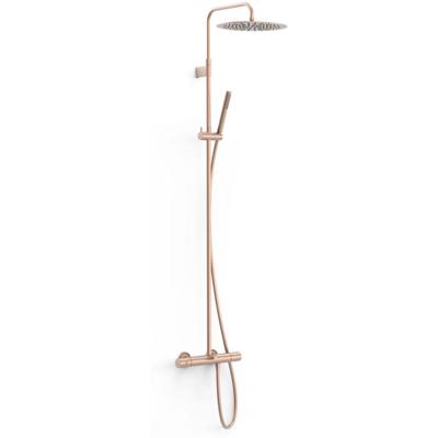 Badkraan Tres Overwall | Opbouw | Mengkraan | 3-weg | 2-hendels | Rond | Rose goud mat 24k