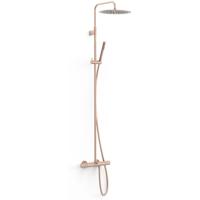 Badkraan Tres Overwall | Opbouw | Mengkraan | 3-weg | 2-hendels | Rond | Rose goud mat 24k