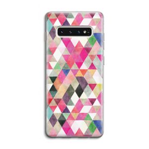 Gekleurde driehoekjes: Samsung Galaxy S10 4G Transparant Hoesje