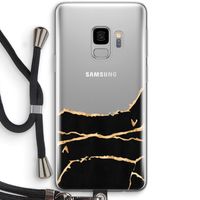 Gouden marmer: Samsung Galaxy S9 Transparant Hoesje met koord