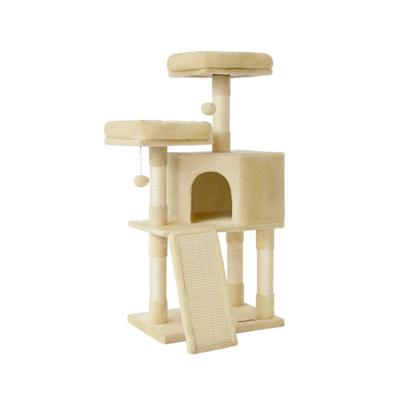 Krabpaal met sisalzuilen 115 cm, beige