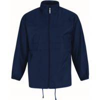 Windjas/windbreaker - heren - donkerblauw - met capuchon - thumbnail