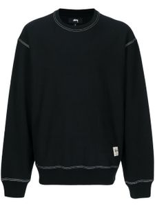 Stüssy sweat en coton à coutures contrastantes - Noir