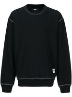 Stüssy sweat en coton à coutures contrastantes - Noir - thumbnail