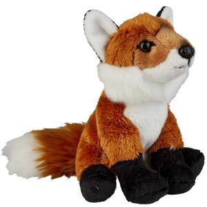 Pluche vos knuffel - bruin - 15 cm - wilde dieren knuffels