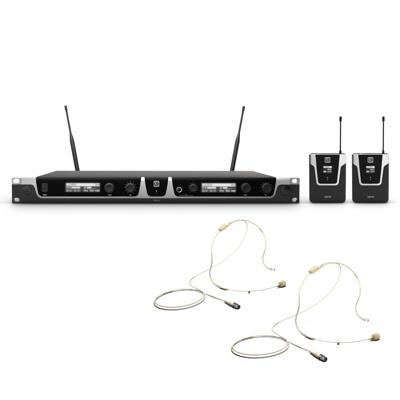 LD Systems U505 BPHH2 Dubbel draadloos headsetsysteem huidskleur