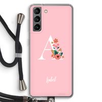 Pink Bouquet: Samsung Galaxy S21 Transparant Hoesje met koord