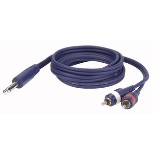 DAP FL35 verloopkabel 1x Stereo jack naar 2x RCA 150cm