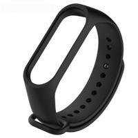 Pure Color Soft TPU vervangende Horlogebanden voor Xiaomi mi band 4 host niet inbegrepen (zwart)