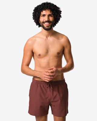 HEMA Herenzwembroek Pieter seersucker bruin (bruin)