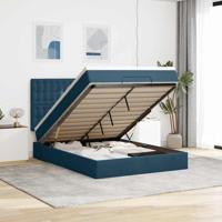 Ottoman bed met matrassen en LED's 140x190cm fluweel