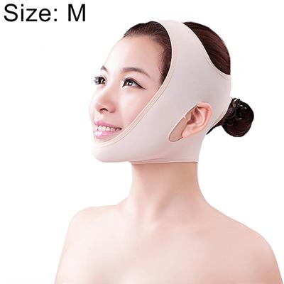 Lycra vleeskleur ademend huidverzorging en lift verminderen dubbele kin masker gezicht gordel grootte: M