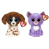 Ty - Knuffel - Beanie Boo's - Muddles Dog & Cassidy Cat - thumbnail