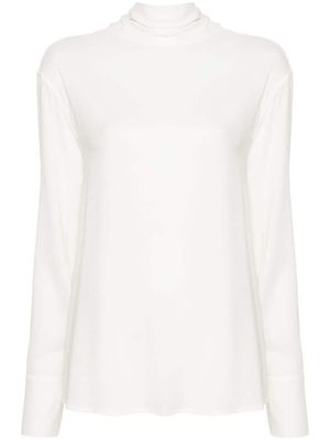Fabiana Filippi blouse à col roulé - Blanc
